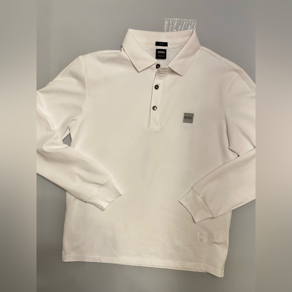 BOSS Boss Slim-Fit Passerby Long Sleeve polo shirt - Picture 8 of 15